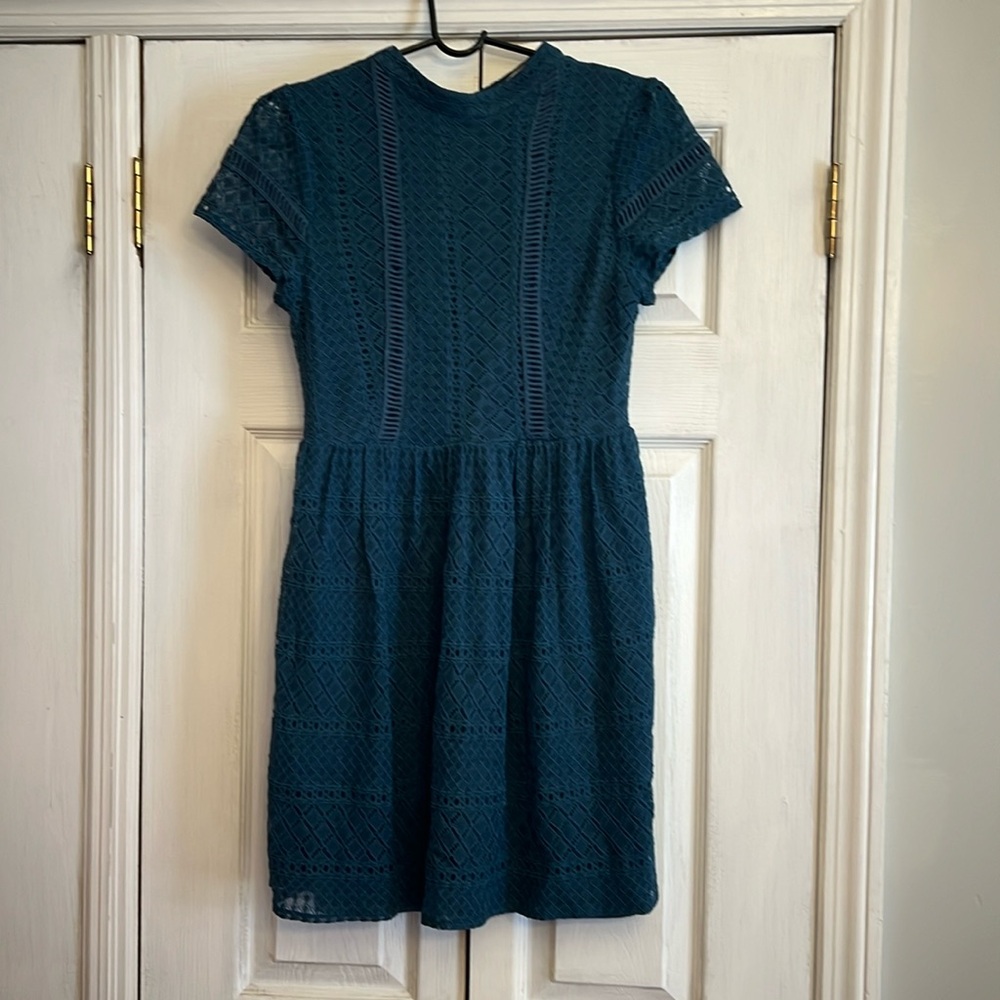 Francesca’s Teal Lace Dress size Small